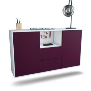 Sideboard Port St. Lucie, Lila, hängend (136x79x35cm)