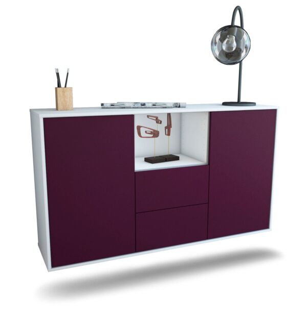 Sideboard Port St. Lucie, Lila, hängend (136x79x35cm)