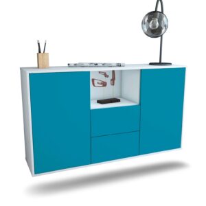 Sideboard Port St. Lucie, Türkis, hängend (136x79x35cm)