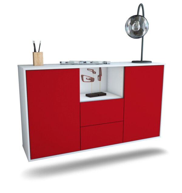 Sideboard Port St. Lucie, Bordeaux, hängend (136x79x35cm)