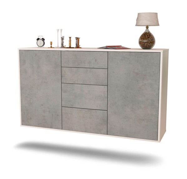 Sideboard Corona, Beton, hängend (136x79x35cm)