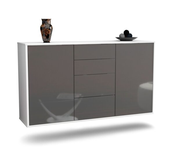 Sideboard Corona, Grau, hängend (136x79x35cm)