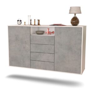Sideboard Eugene, Beton, hängend (136x79x35cm)
