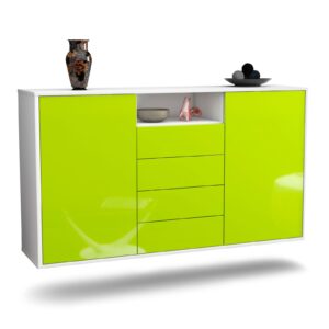 Sideboard Eugene, Grün, hängend (136x79x35cm)