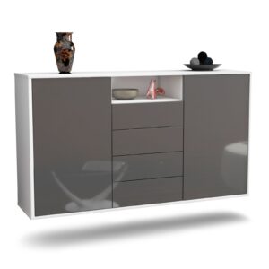Sideboard Eugene, Grau, hängend (136x79x35cm)