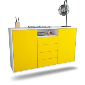 Sideboard Eugene, Gelb, hängend (136x79x35cm)
