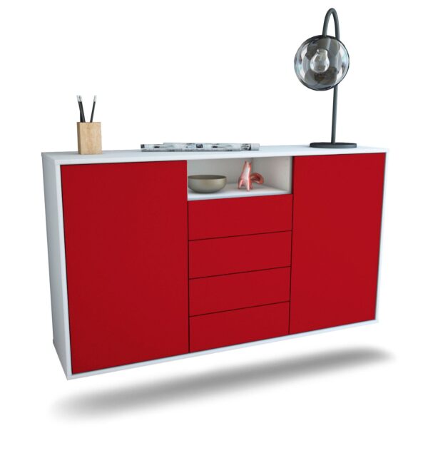 Sideboard Eugene, Bordeaux, hängend (136x79x35cm)
