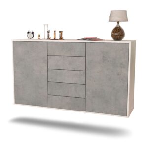 Sideboard Pembroke Pines, Beton, hängend (136x79x35cm)