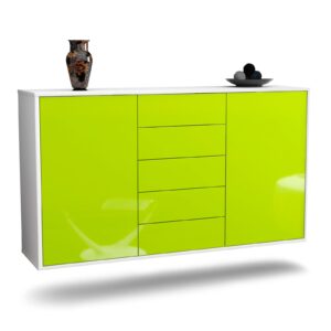 Sideboard Pembroke Pines, Grün, hängend (136x79x35cm)