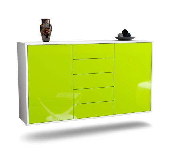 Sideboard Pembroke Pines, Grün, hängend (136x79x35cm)