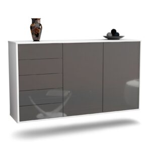 Sideboard Peoria, Grau, hängend (136x79x35cm)