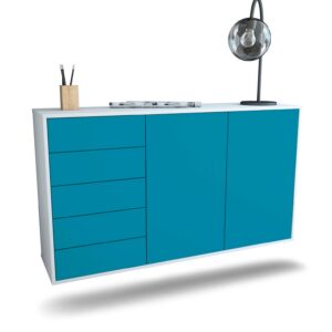 Sideboard Peoria, Türkis, hängend (136x79x35cm)