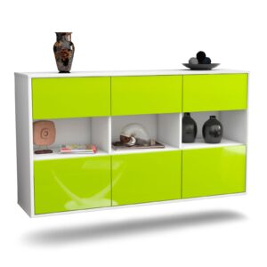 Sideboard Paterson, Grün, hängend (136x79x35cm)