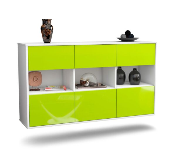 Sideboard Paterson, Grün, hängend (136x79x35cm)