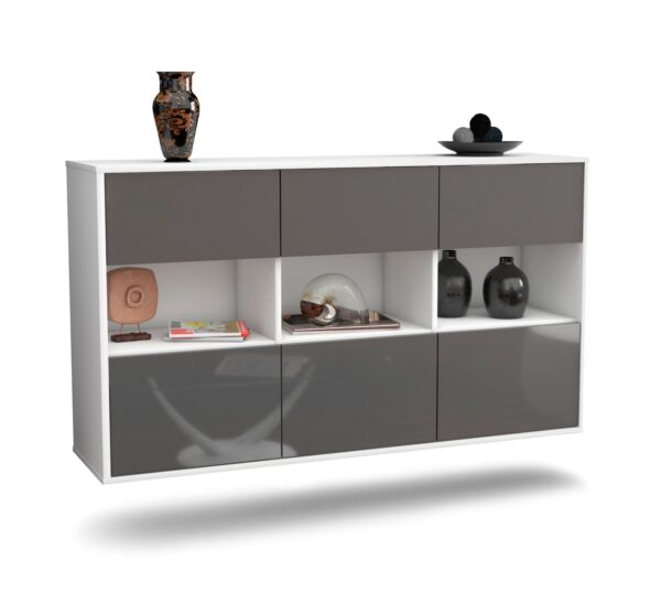 Sideboard Paterson, Grau, hängend (136x79x35cm)