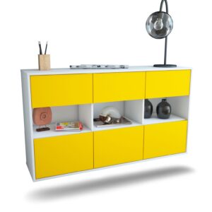 Sideboard Paterson, Gelb, hängend (136x79x35cm)