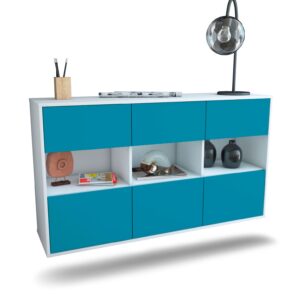 Sideboard Paterson, Türkis, hängend (136x79x35cm)