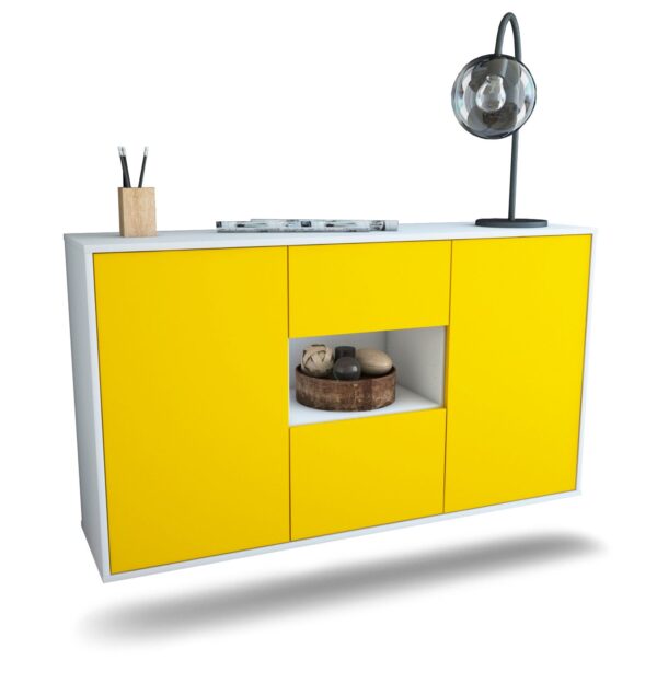 Sideboard Pasadena, Gelb, hängend (136x79x35cm)