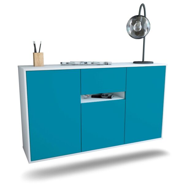 Sideboard Hampton, Türkis, hängend (136x79x35cm)