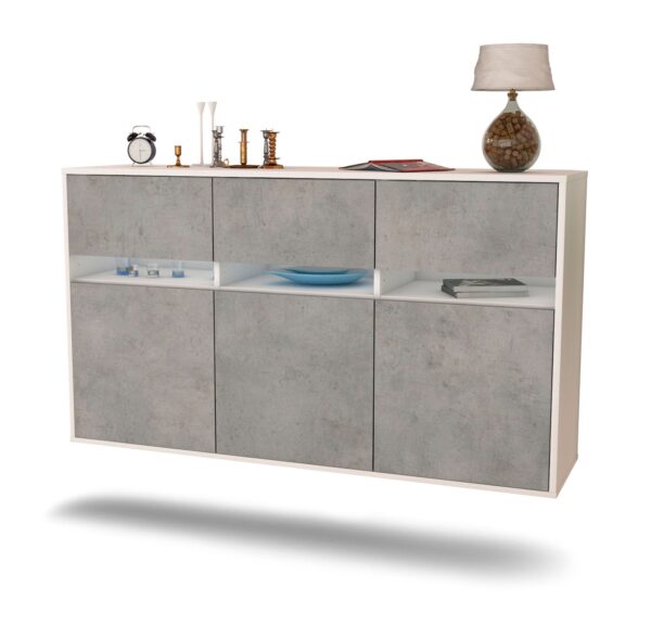 Sideboard Joliet, Beton, hängend (136x79x35cm)