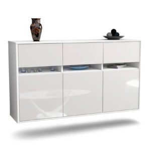 Sideboard Joliet, Weiß, hängend (136x79x35cm)