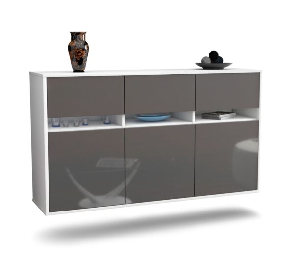 Sideboard Joliet, Grau, hängend (136x79x35cm)