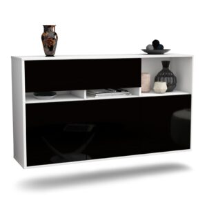 Sideboard Enterprise, Schwarz, hängend (136x79x35cm)