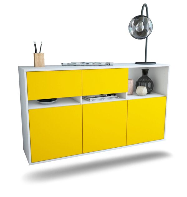 Sideboard Enterprise, Gelb, hängend (136x79x35cm)