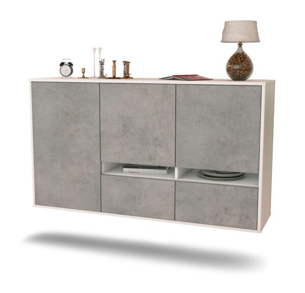 Sideboard Lancaster, Beton, hängend (136x79x35cm)