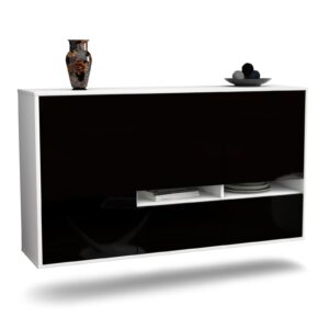 Sideboard Lancaster, Schwarz, hängend (136x79x35cm)