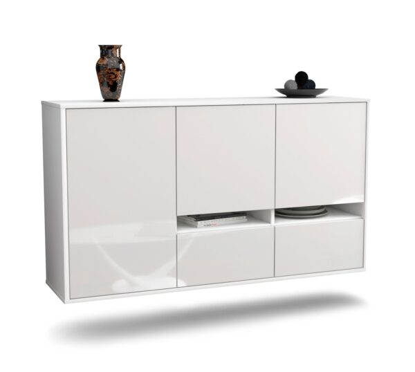 Sideboard Lancaster, Weiß, hängend (136x79x35cm)