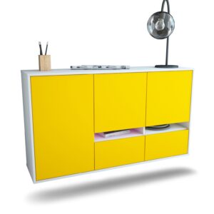Sideboard Lancaster, Gelb, hängend (136x79x35cm)