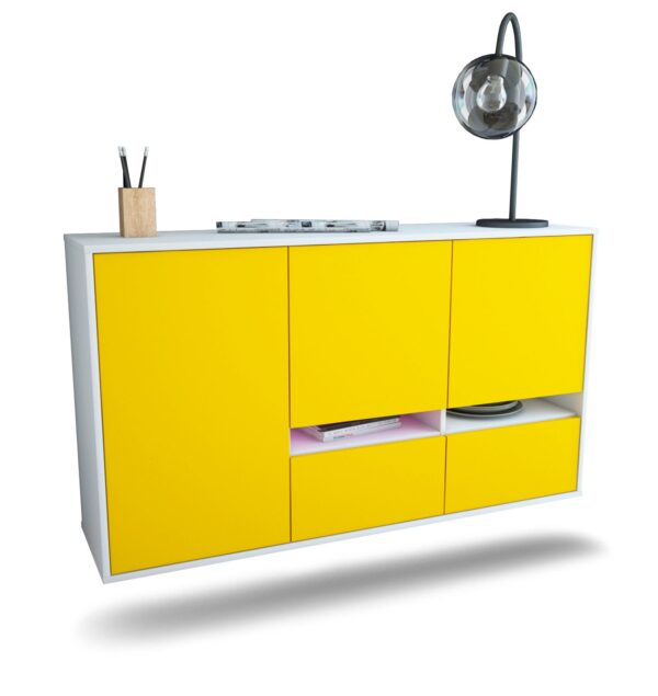 Sideboard Lancaster, Gelb, hängend (136x79x35cm)