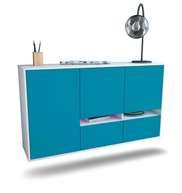 Sideboard Lancaster, Türkis, hängend (136x79x35cm)