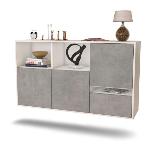 Sideboard Salinas, Beton, hängend (136x79x35cm)