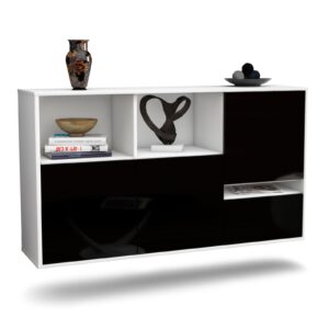 Sideboard Salinas, Schwarz, hängend (136x79x35cm)