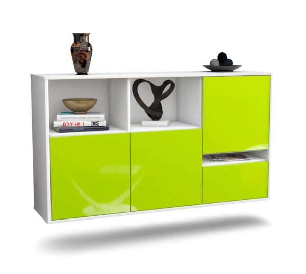 Sideboard Salinas, Grün, hängend (136x79x35cm)