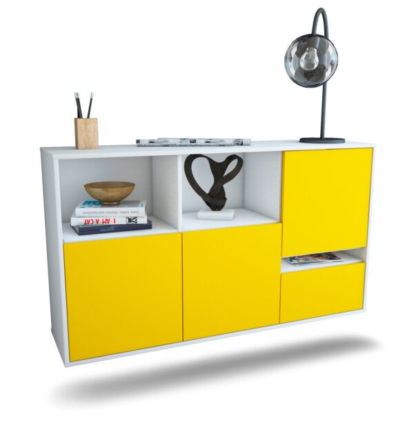Sideboard Salinas, Gelb, hängend (136x79x35cm)