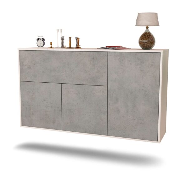 Sideboard Naperville, Beton, hängend (136x79x35cm)