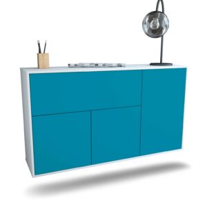 Sideboard Naperville, Türkis, hängend (136x79x35cm)
