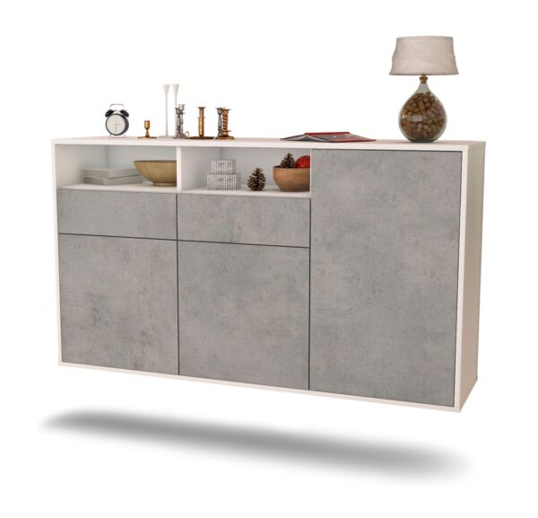 Sideboard Hollywood, Beton, hängend (136x79x35cm)