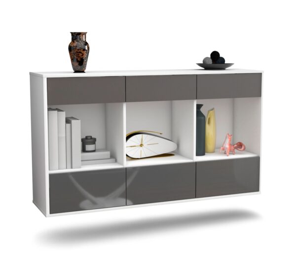 Sideboard Torrance, Grau, hängend (136x79x35cm)
