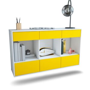 Sideboard Torrance, Gelb, hängend (136x79x35cm)