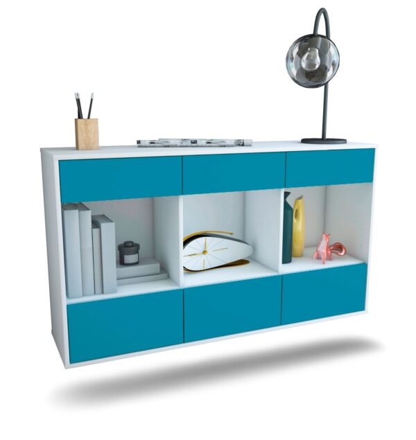 Sideboard Torrance, Türkis, hängend (136x79x35cm)