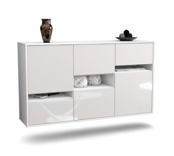 Sideboard Hayward, Weiß, hängend (136x79x35cm)