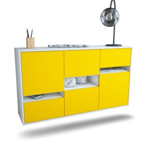 Sideboard Hayward, Gelb, hängend (136x79x35cm)