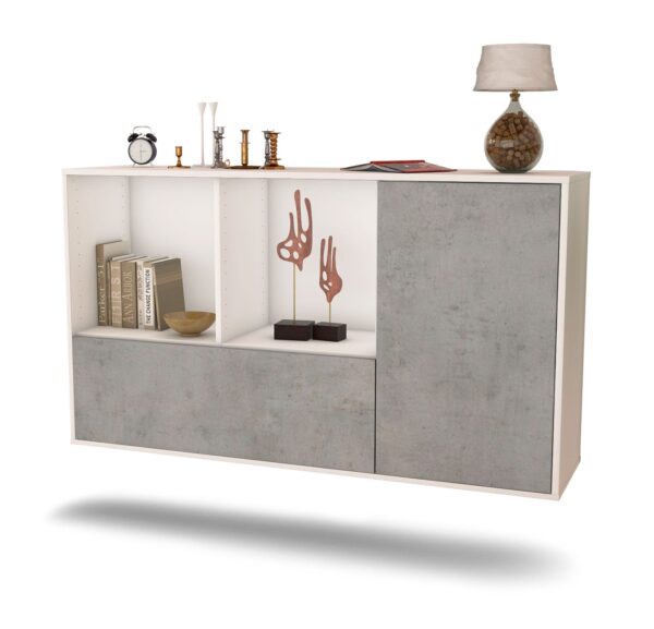 Sideboard Palmdale, Beton, hängend (136x79x35cm)