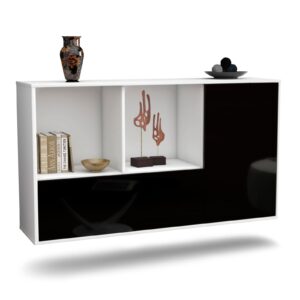 Sideboard Palmdale, Schwarz, hängend (136x79x35cm)
