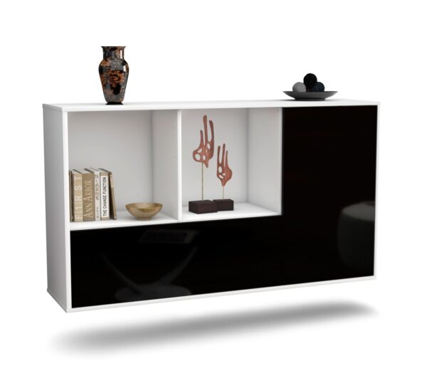 Sideboard Palmdale, Schwarz, hängend (136x79x35cm)