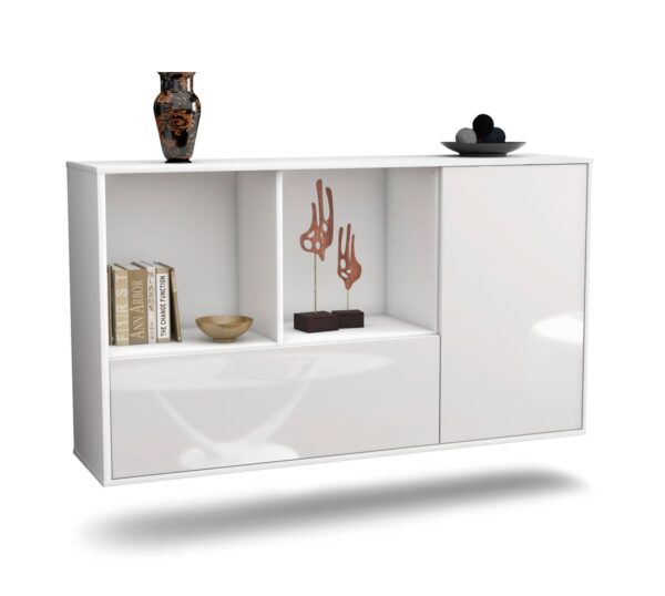 Sideboard Palmdale, Weiß, hängend (136x79x35cm)